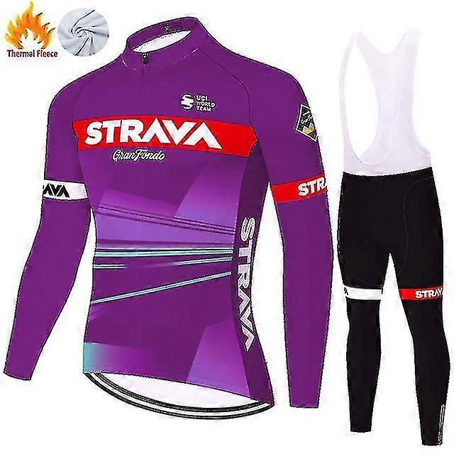 مجموعة جيرسي لركوب الدراجات مع وسادة جل ، صوف حراري ، ملابس دراجة طويلة الأكمام ، معدات ركوب الدراجات @BUGU