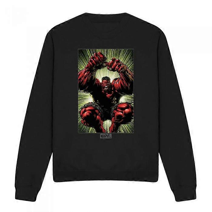 Marvel Unisex Adult Red Hulk Attack Sweatshirt