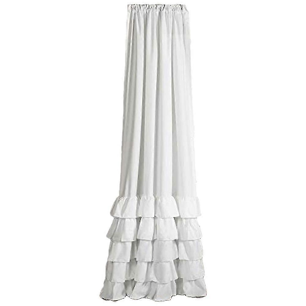 Bumbac Solid Color Ciufulit Edge Perdea, Dormitor Art Perdea