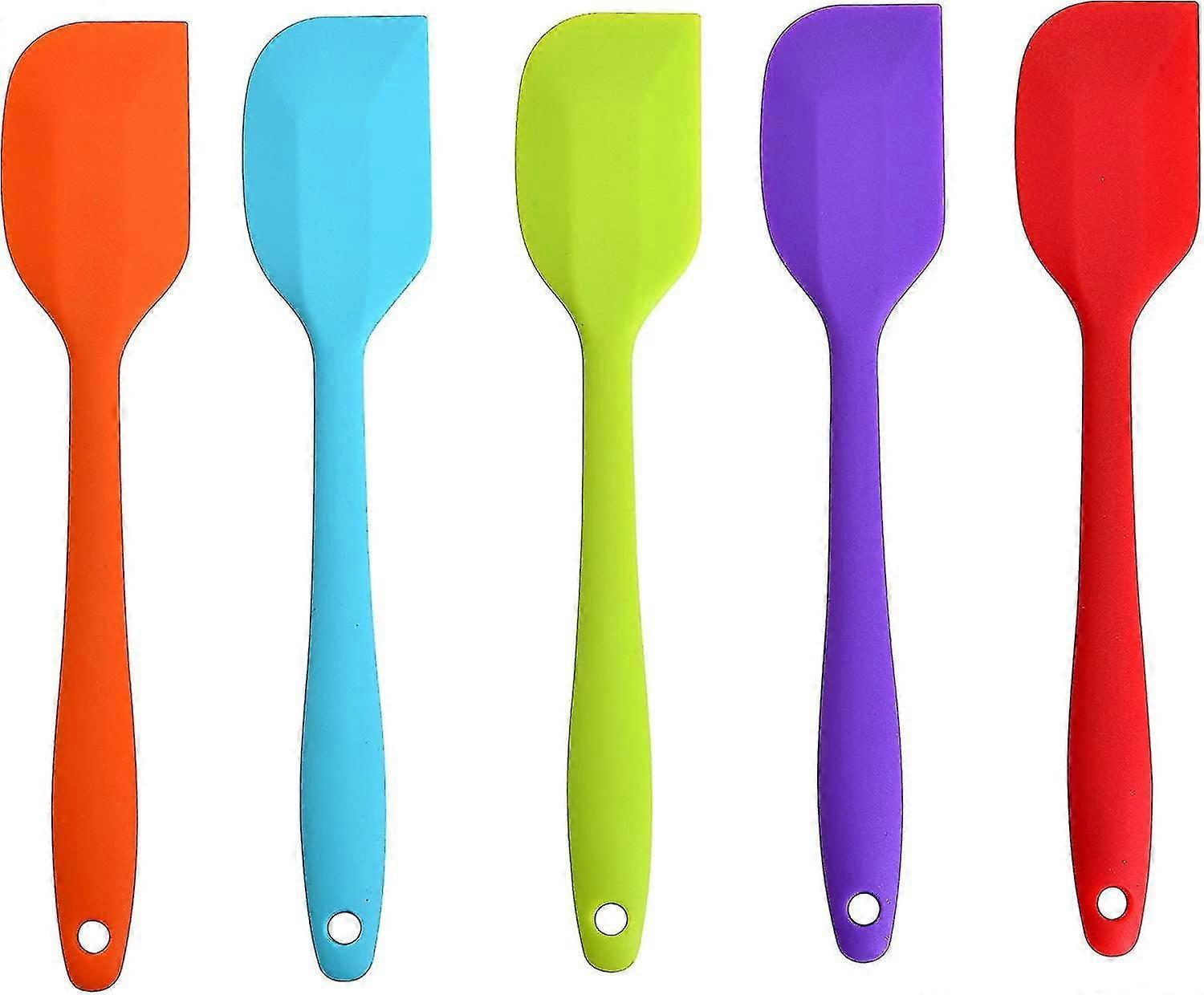 5-piece Silicone Scraper Set Dough Scraper Set Kitchen Scraper Non-stick Rubber Scraper Heat-resistant Scraper Heat-resistant Up To 500f Silicone Scra