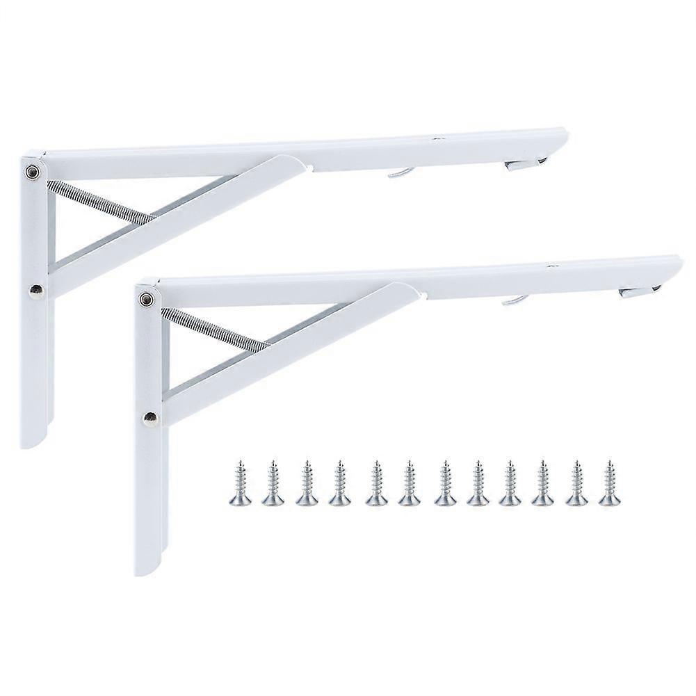 2PCS Triangular Folding Brackets Wall Shelf Table Support Heavy Duty Fixing Bracket