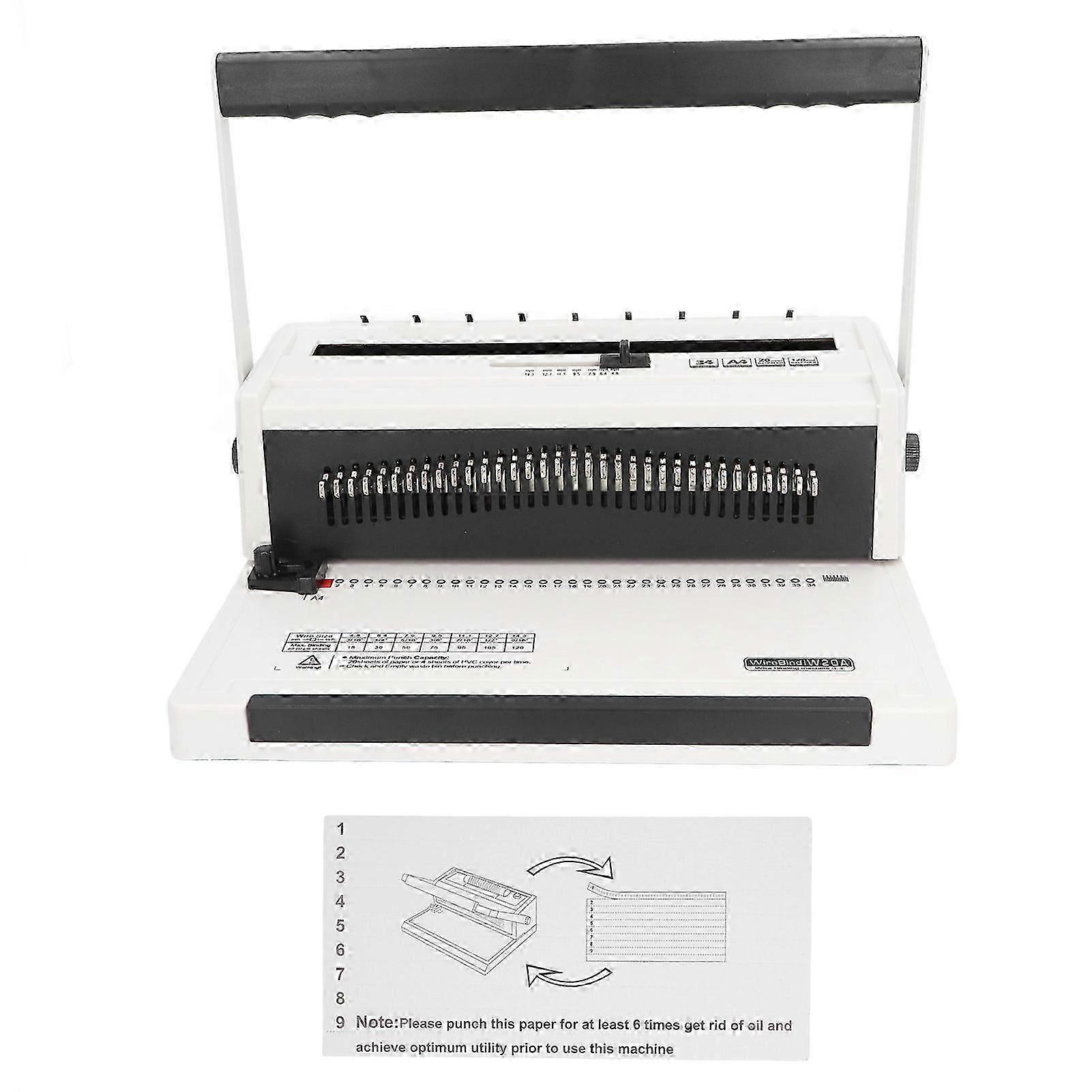 Wire Binder Machine Round Hole Double Wire Humanized Handle 3:1 Pitch Comb Binder Machine