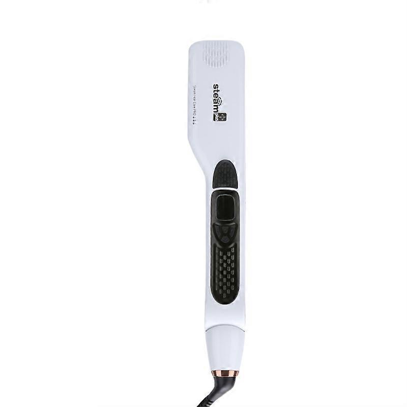 Hair Straightener, Steam Flat Iron with Removable Comb EU Plug White
