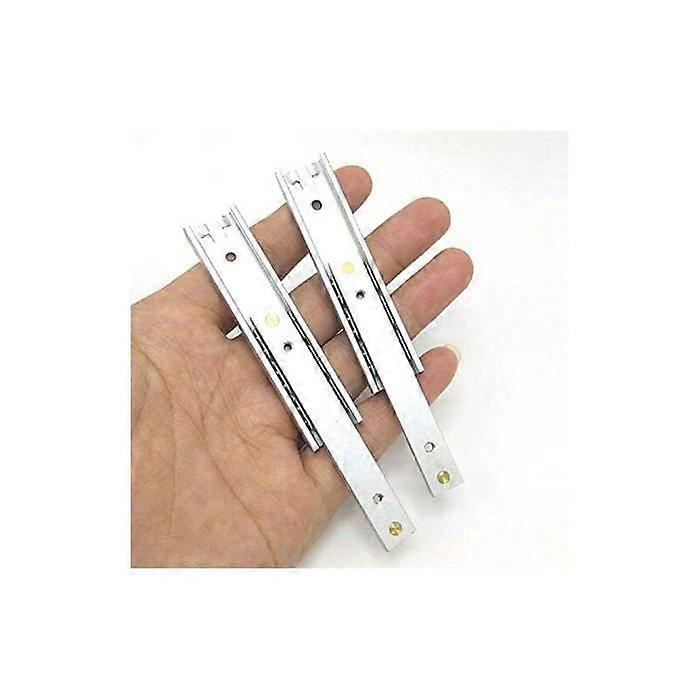 2x Drawer Slides, Steel Ball Bearing Drawer Slide, 100mm Length, 16mm Width, for Drawer