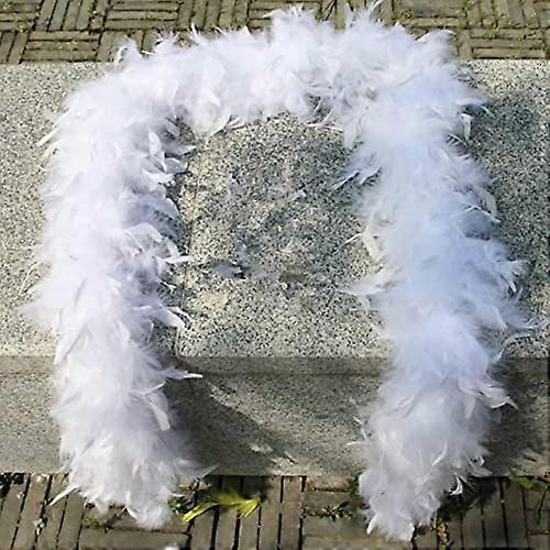 Jeniorr Lake Blue 2 Meters Super Thick Chandelle Turkey Feather Boa 80g Marabou For Crafts And DIY Decoration