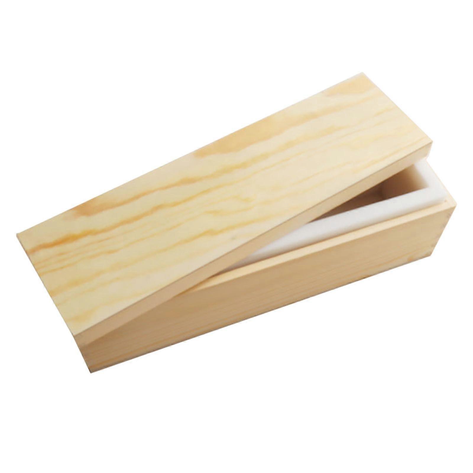 Silikonseifenform mit Holzkiste Handgemachte DIY-Bastelarbeiten für hausgemachten Gebäckkuchen