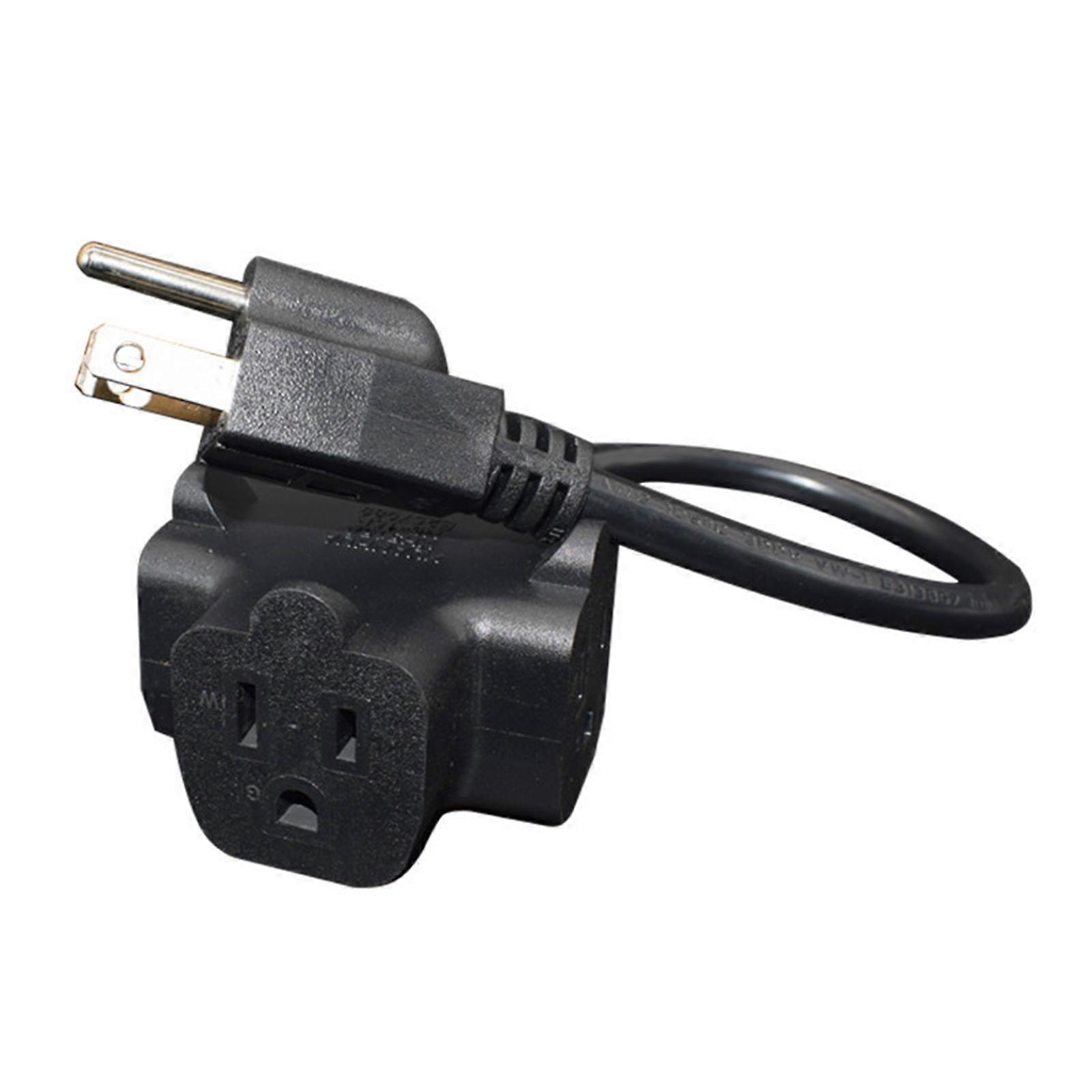 NEMA 5-15P to 3x5-15R Power Extension Cord US Standard Plug Extenders Line for Desktop PC Computer Printers Monitor PDUs