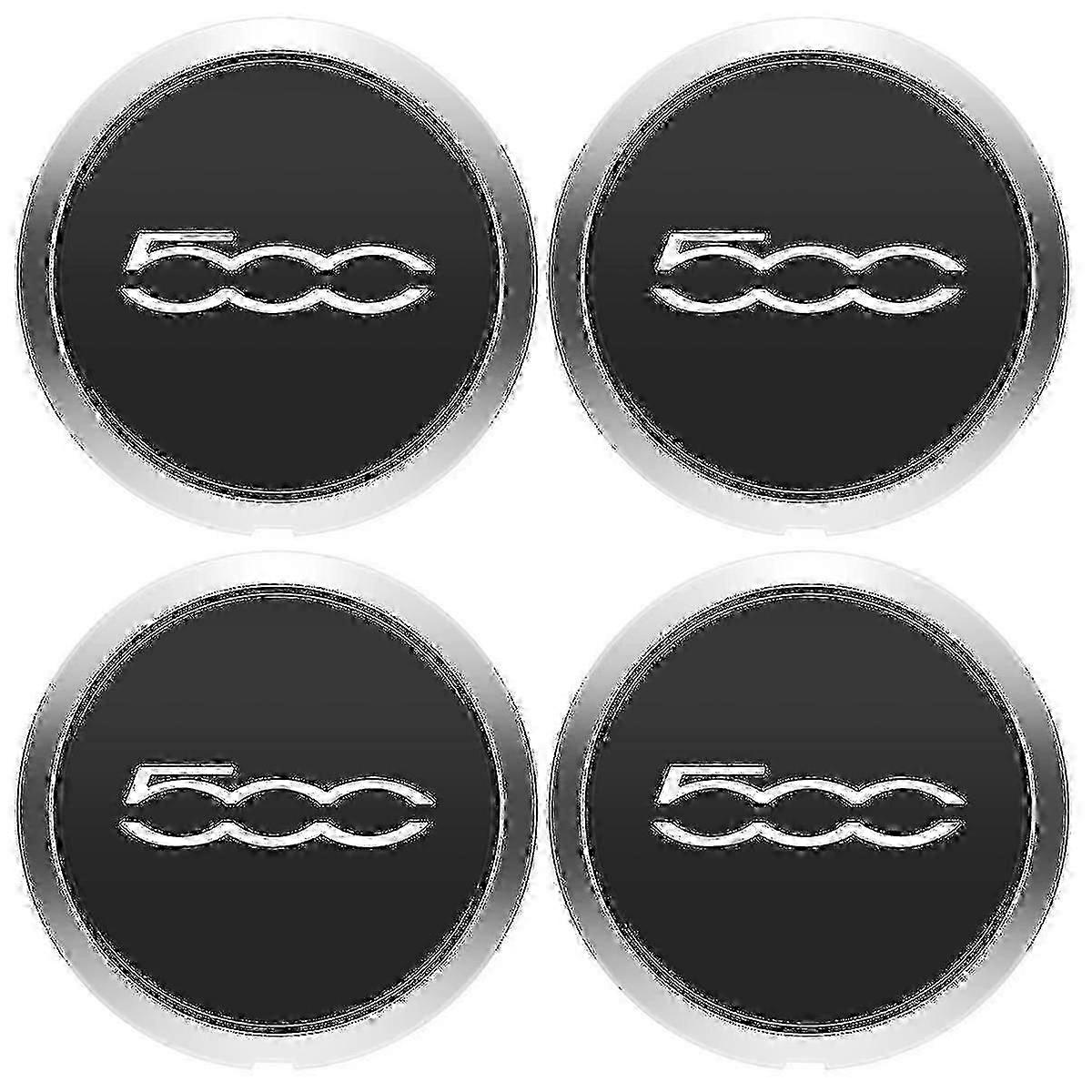 4pcs 133mm hubcap עבור פיאט 500 גלגלים סט כובעי רכזת מרכזי 68078419AC 68078421AC כיסוי אבק רסיס 51884863