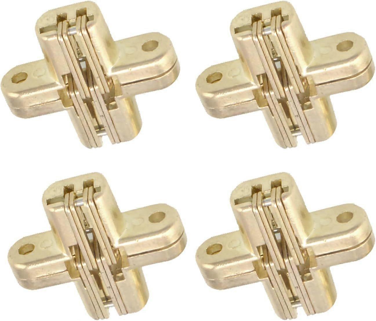4PCS Hidden Cross Concealed Hinge Closed 41x36mm Ultra Thin Model Folding Hidden