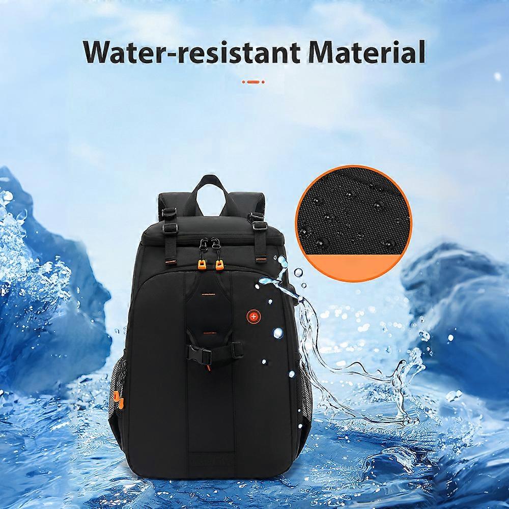 Camera Backpack Water-resistant Camera Bag Photography Backpack Large Capacity Camera Case with Tripod Holder 15.6 Inch Laptop Compartment External U