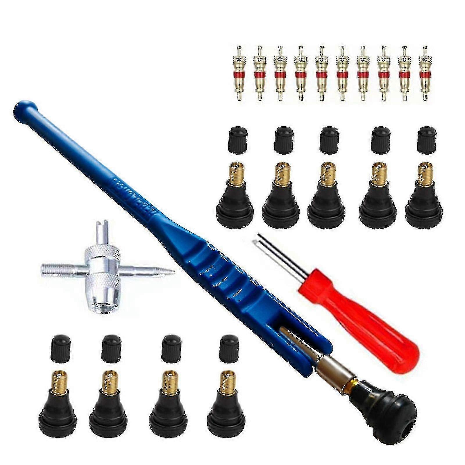 43/23 pcs kit d’outils de décapant et de réparation de noyau de valve de pneu pour l’entretien du véhicule de voiture de camion de vélo
