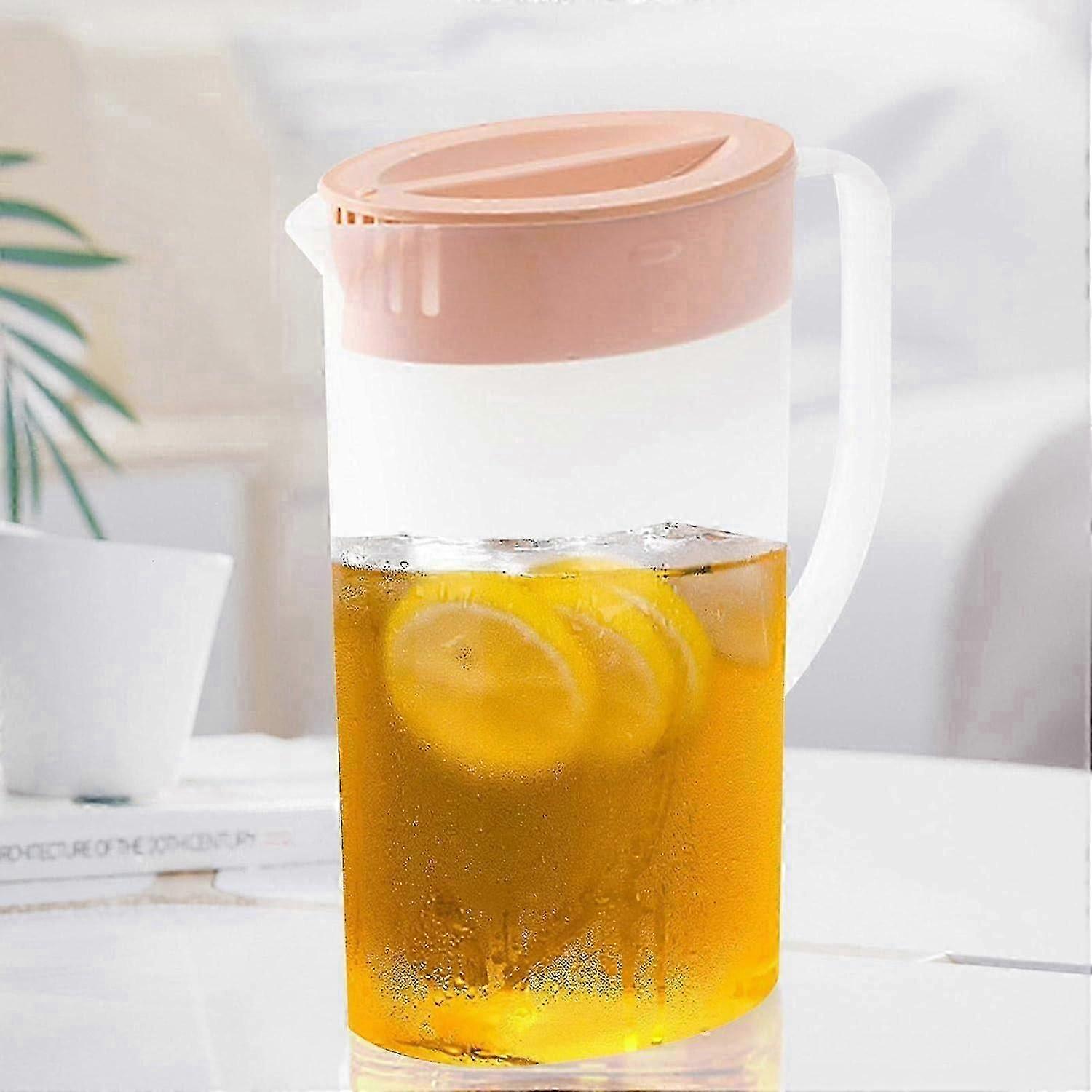 Pichet Plastique Transparent Pichet à Eau 1,2 L Transparent - Carafe Avec Couvercle Pour Thé Glacé, Jus Ou Infusions Pichet Plastique 1.2L