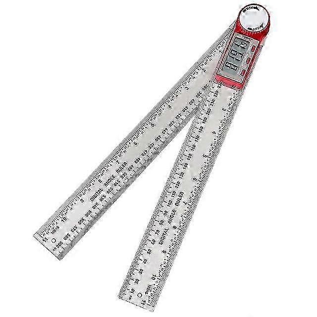 Digital Angle Measuring Tool with Stainless Steel Ruler and Protractor for Accurate Metric and Inch Measurements, 0-200/300/500mm Scale, 360