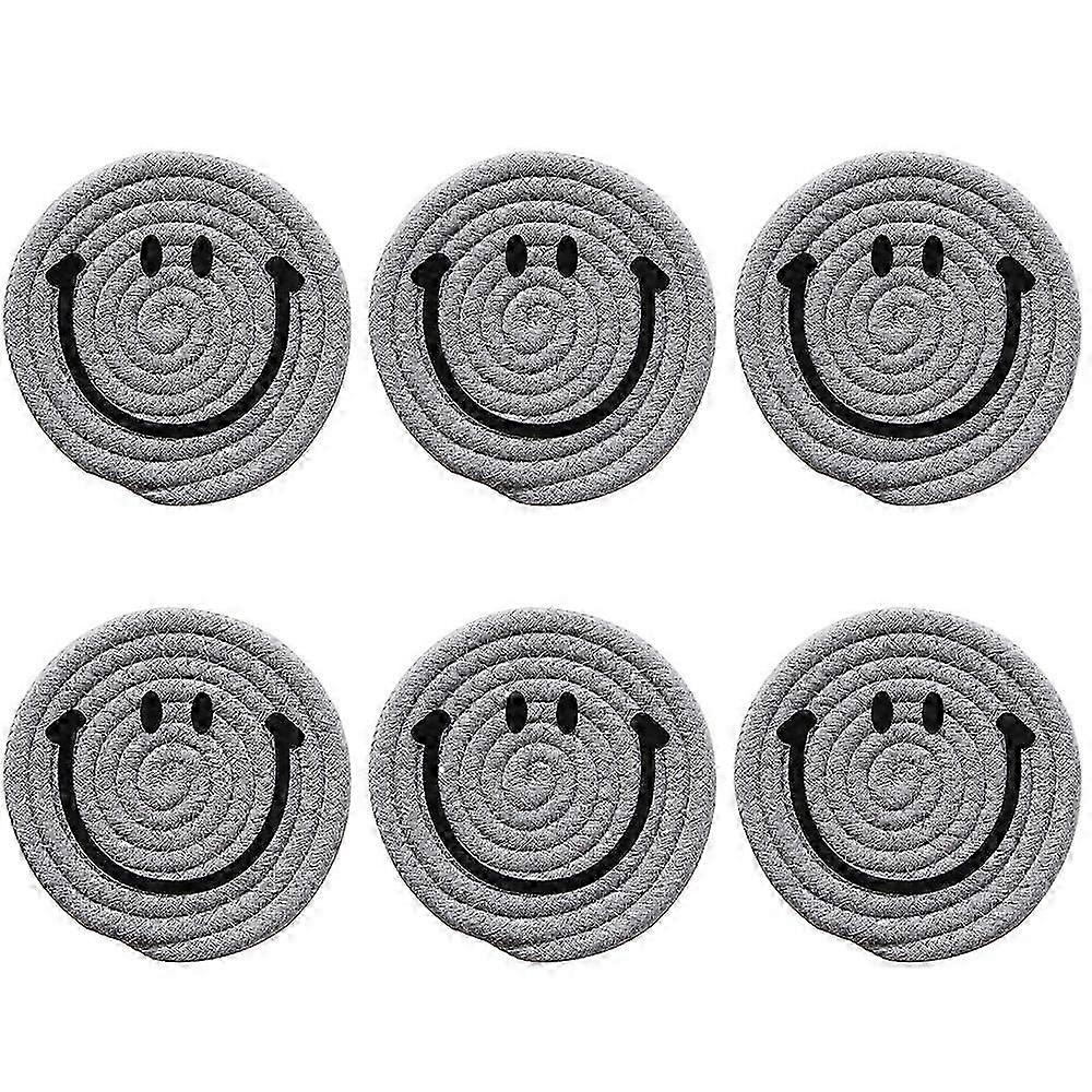 Funny Braided Drink Coasters with Holder, Handmade Drink Mats