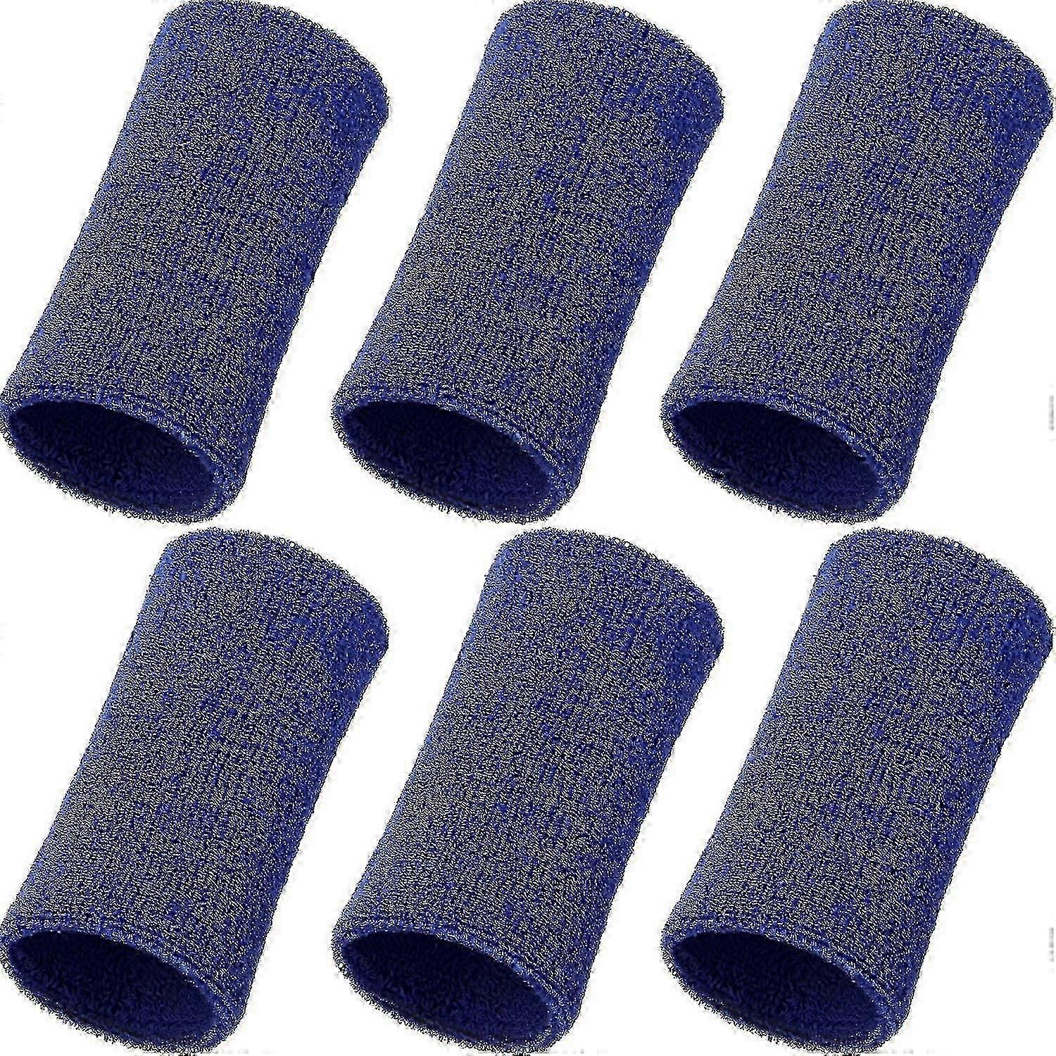 Pulseiras de Suor Esportivas de 6 Polegadas - Pulseiras Atléticas Elásticas para Esportes - Azul