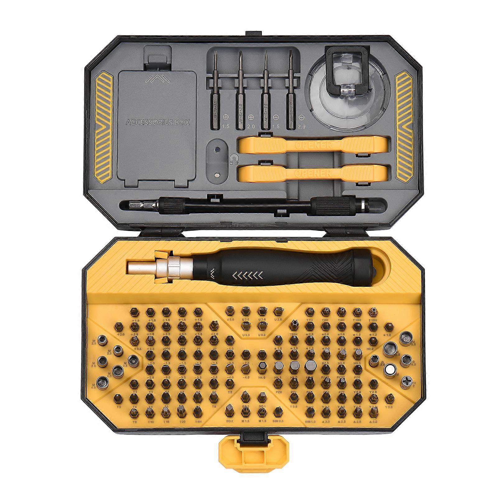 Multi-functional high-precision screwdriver set Suitable for home electronic maintenance, includes magnetic soft pad