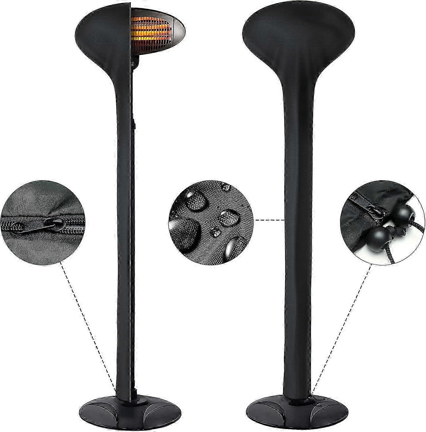 Waterproof Outdoor Heater Cover, 210D Windproof Anti-Tear Fabric with Zipper and Adjustable Drawstring