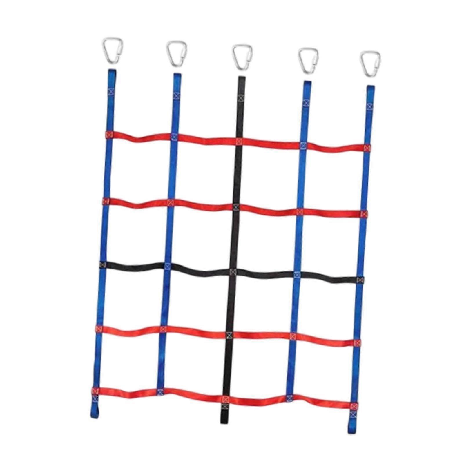 Rainbow climbing net outdoors for children stepladder playground equipment climbing climbing cargo net polyester rope ladder