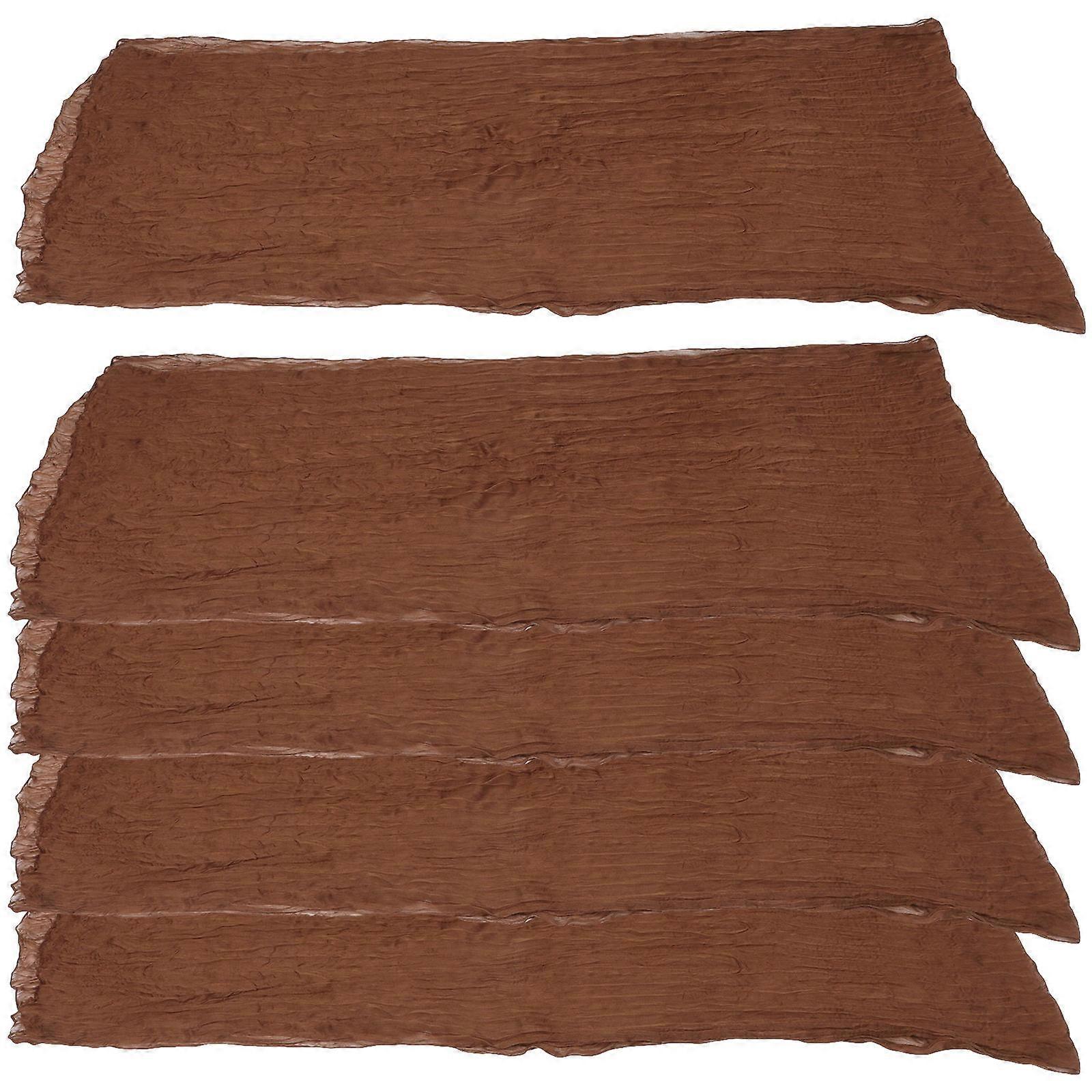 Romantic Cheesecloth Table Runner Polyester Material 35x118 Inch 5Pcs