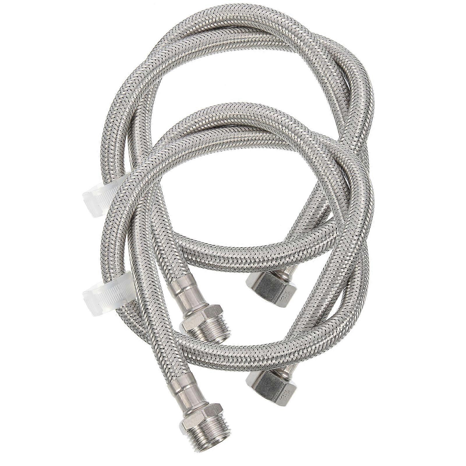 Washing Machine Extension Hose Round Shape 81X2.4X2.2Cm For Water System Installation 2Pcs