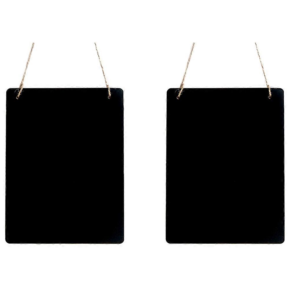 Double Sided Board Mini Blackboard Creative Wooden Diy Office Supply Sign Making Rectangular Black 23x17cm 2Pcs