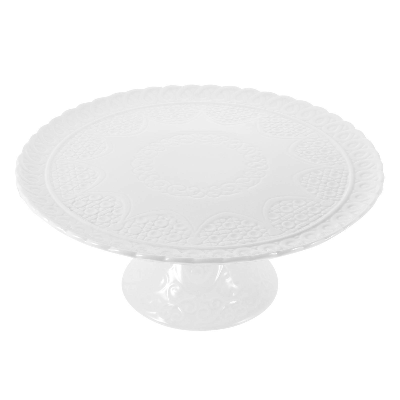 Serving Tray Ceramic Dessert Storage For Dining Table 30X30X13CM Round Design 1Pack