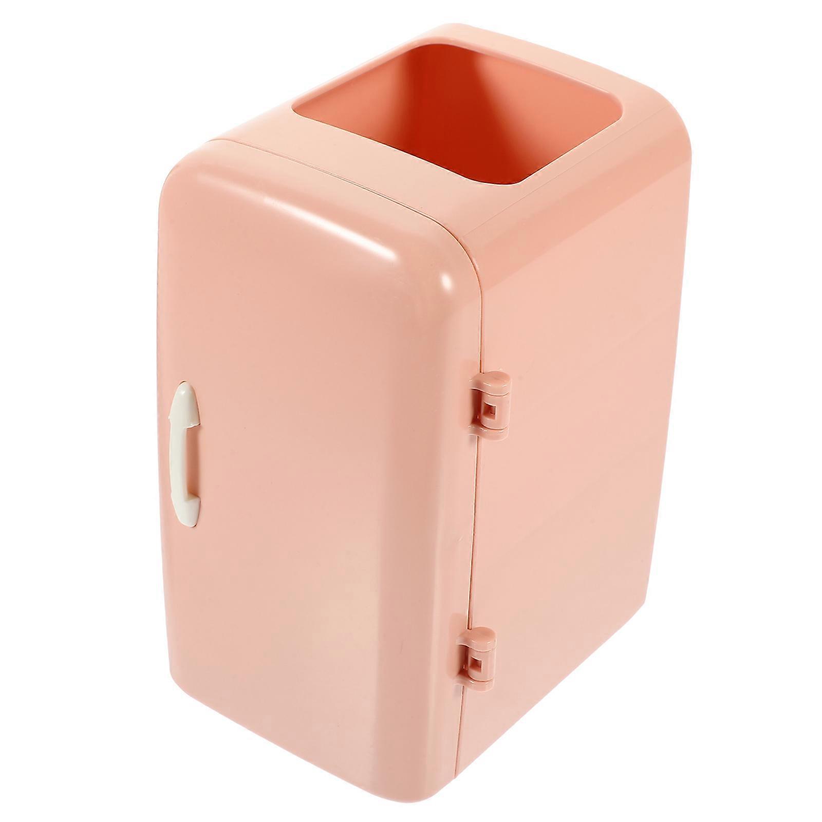 Storage Holder Makeup Brush Holder Home Use Pink 13.9x9.8x7.5cm 1Pack