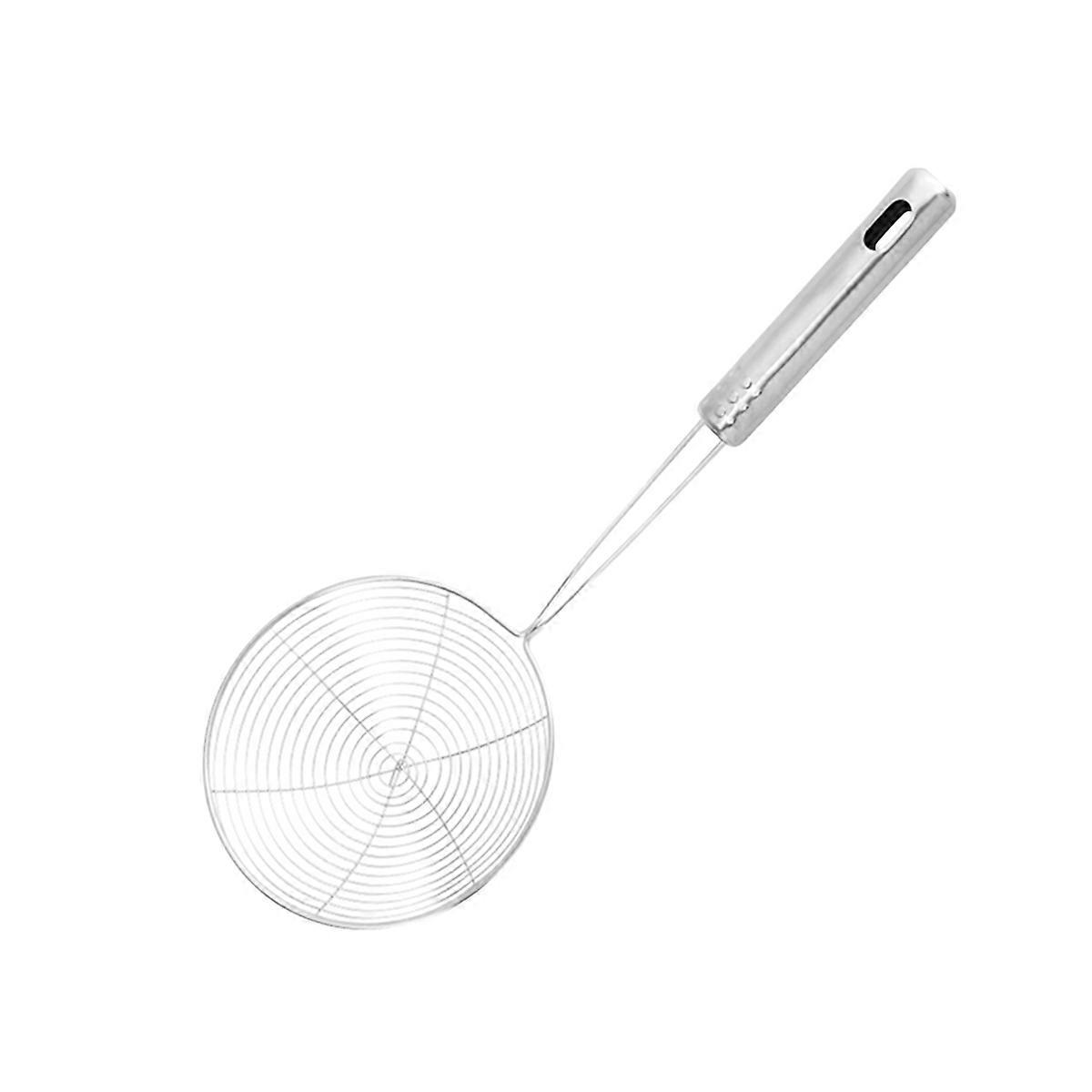 Handle Pasta Maker Stainless Steel Mesh Skimmer Strainer Spiral Mesh Spoon For Noodles Cooking 1Set