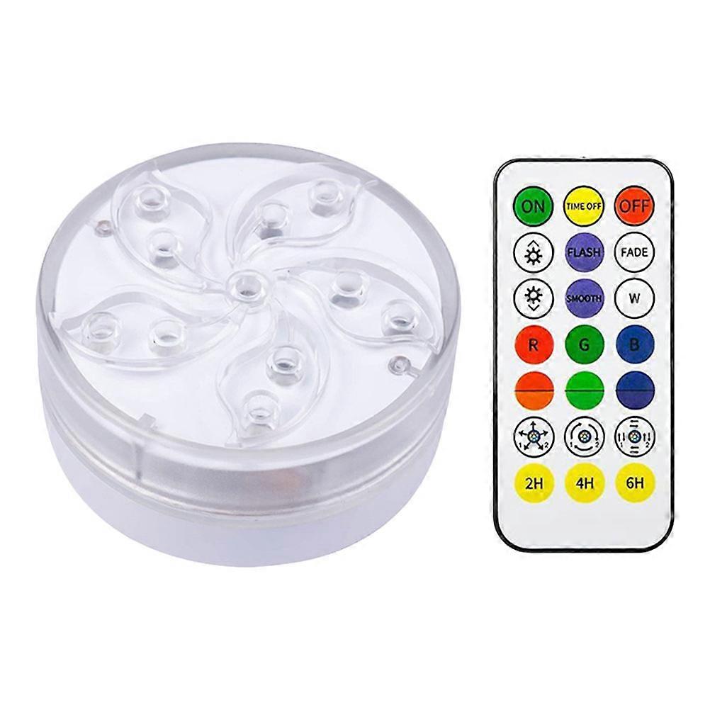 Fishtank Light Led Submarine Light Remote Control Underwater Lights For Pool White 1 Set
