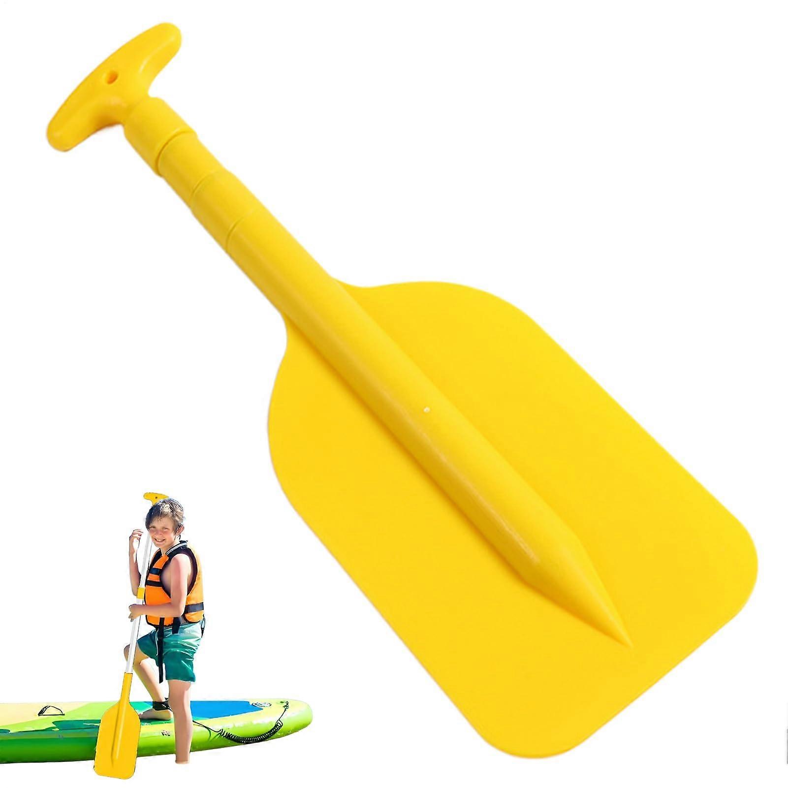 Floating Kayak Paddle | Collapsible Portable Rafting Paddle | Adjustable Telescopic Boat Paddle | Safety Grip for Kayaking, Canoeing, Students Yellow