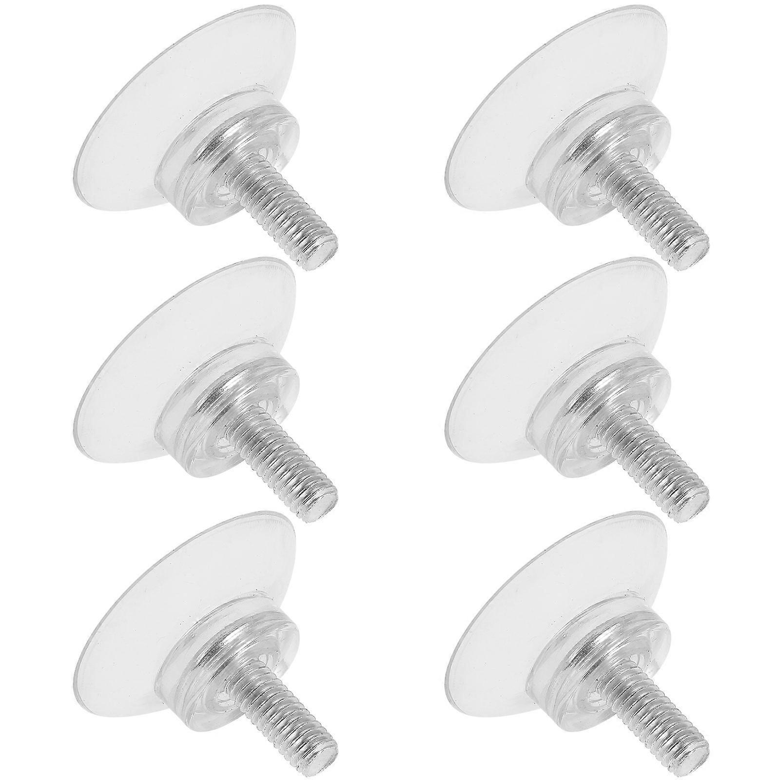 Glass Suckers Pads Suction Cup With Screw Mount For Bathroom Accessories 6Pcs