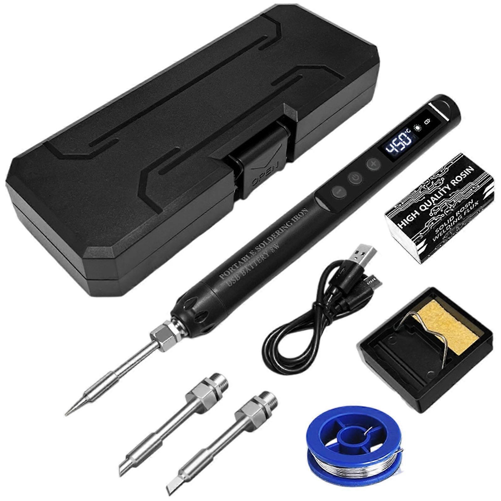 USB Soldering Iron Soldering Tool Adjustable Temperature Carrying Case Accessories Available Home Repair 200-450℃