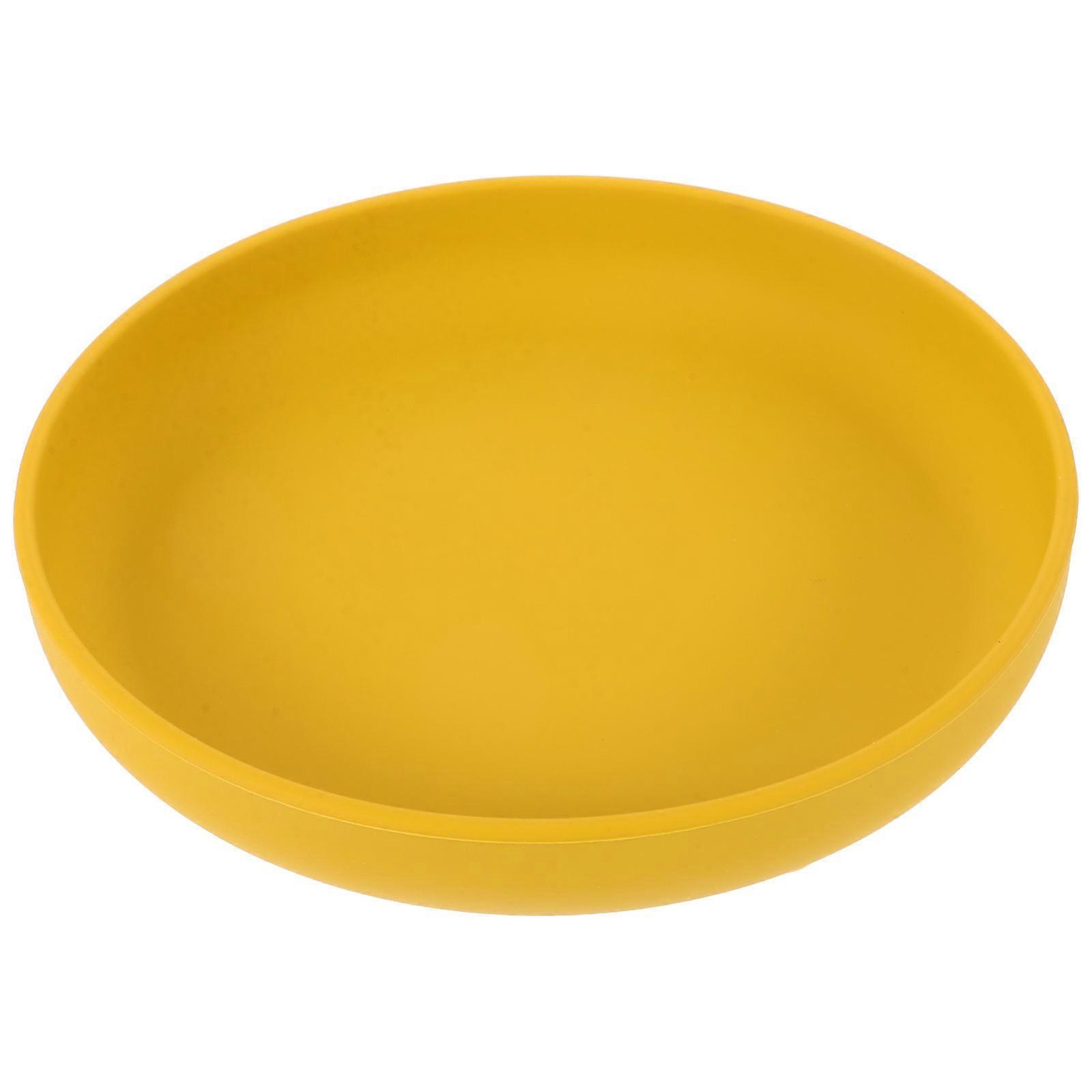 Suction Cup Plate Spill-Proof Round Tableware for Elders 7.7X7.7X1.6in 1Pack