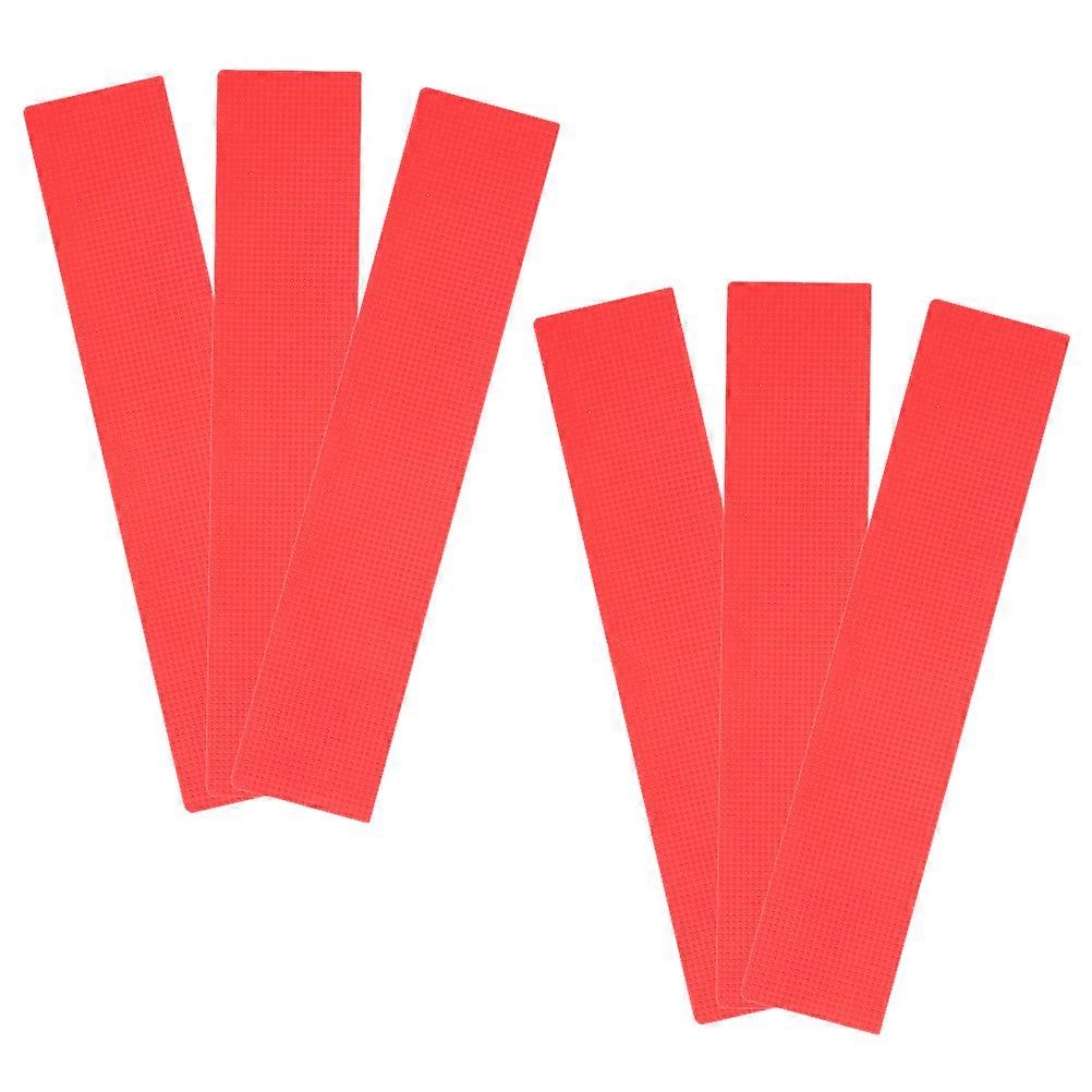 Carpet Spot Markers Court Line Marker Waterproof 6Pcs Red 34.50X7.00X0.30CM