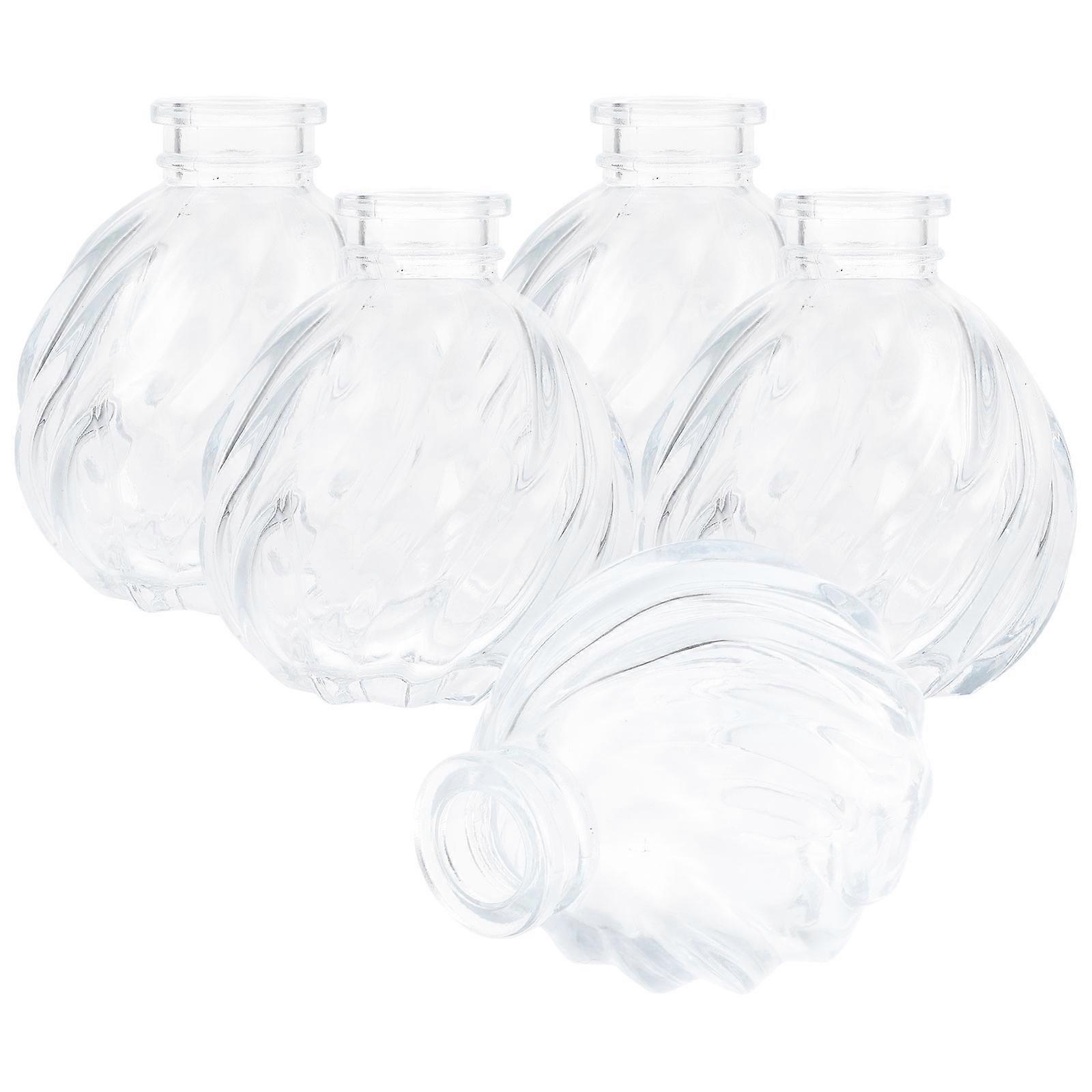 Single Stem Vase Glass Flower Vase Clear Flower Arranging Container Home Decor 3.14X2.75X2.75in Floral Arrangement 5Pcs