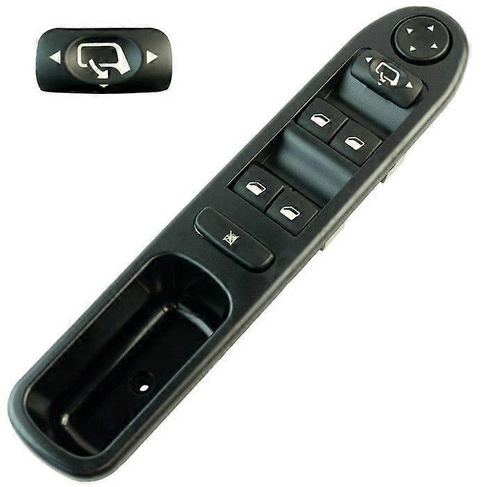 Window lift switch for Peugeot 307 (2001-2008) front left (driver's side) with foldable mirrors 6554KT