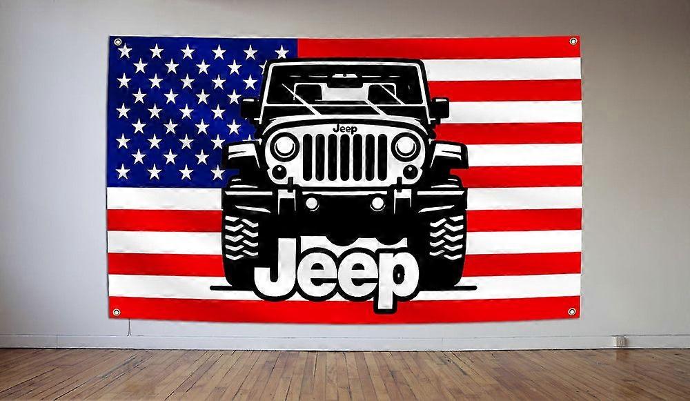 Jeep σημαία Banner 3X5Ft Wrangler Off Road Suv φορτηγών γκαράζ διακόσμηση σημαία των ΗΠΑ FTRSE633