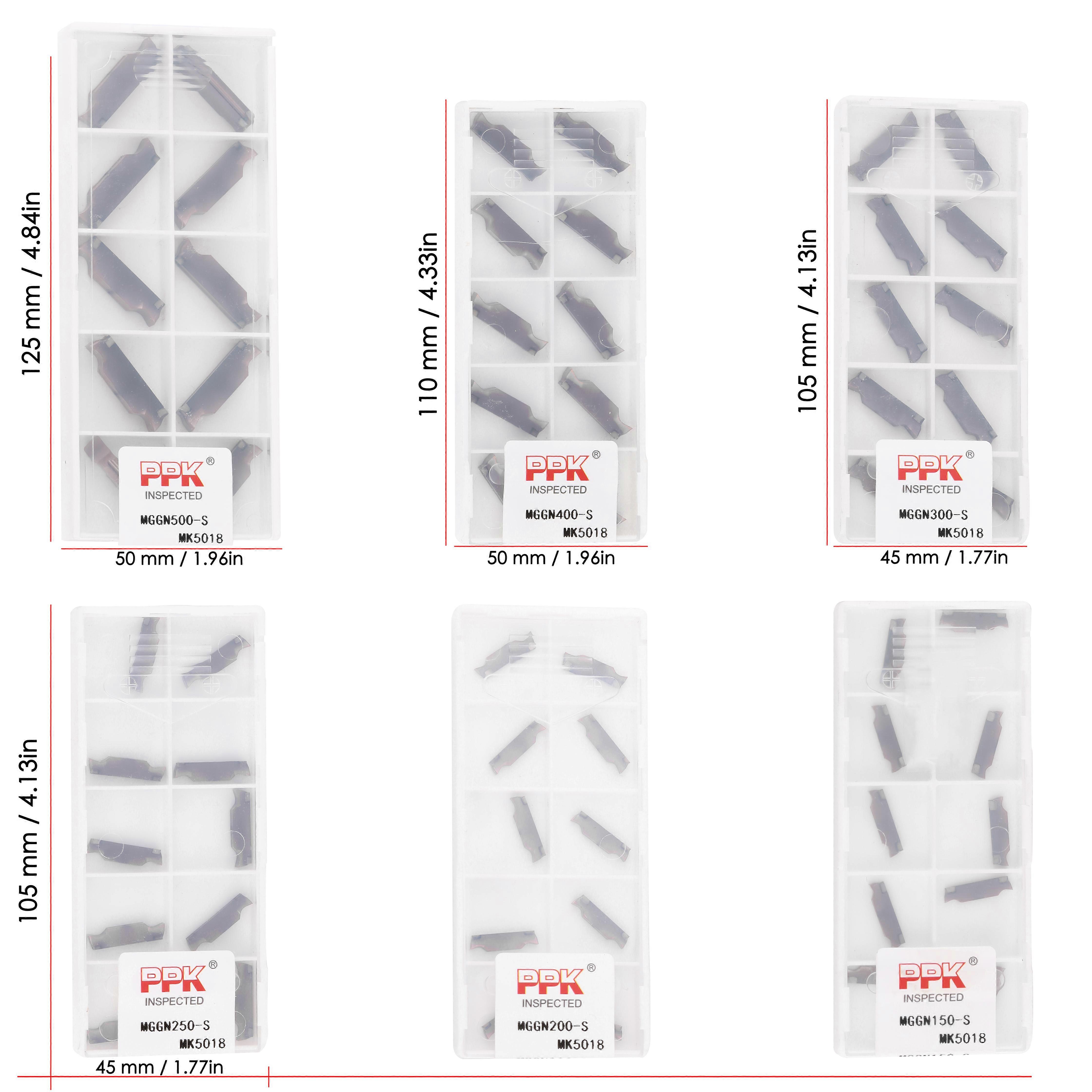 10PCS Tungsten Carbide Insert Grooving Parting Turning Tool Solid Good Performance Blade MGGN