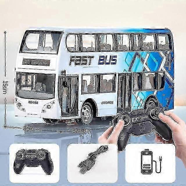 wireless Remote Control Bus With Light Simulation Electric Large Double-decker Bus Toys For Boys Children Toy Rc Car - Ya Boris