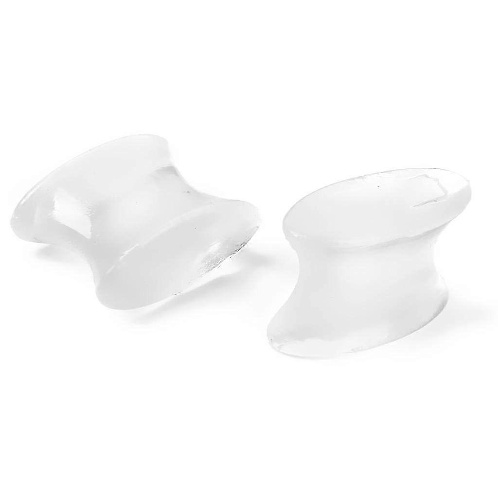 Toe Separators for Bunion Correction and Toe Pain Relief - Transparent Silicone Gel - One Size Fits Most - 1 Pair