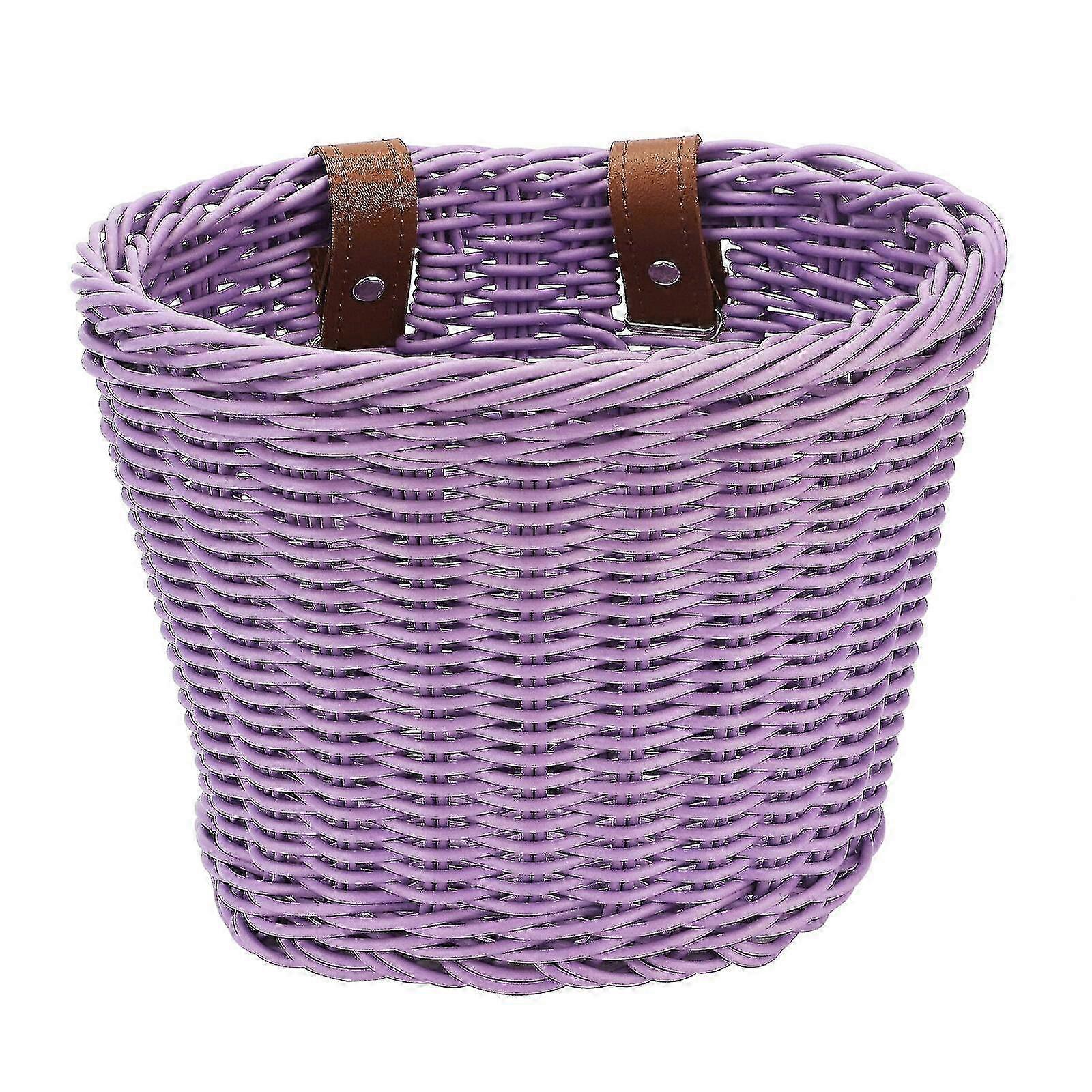 Wicker Woven Bicycle Front Handlebar Storage Basket