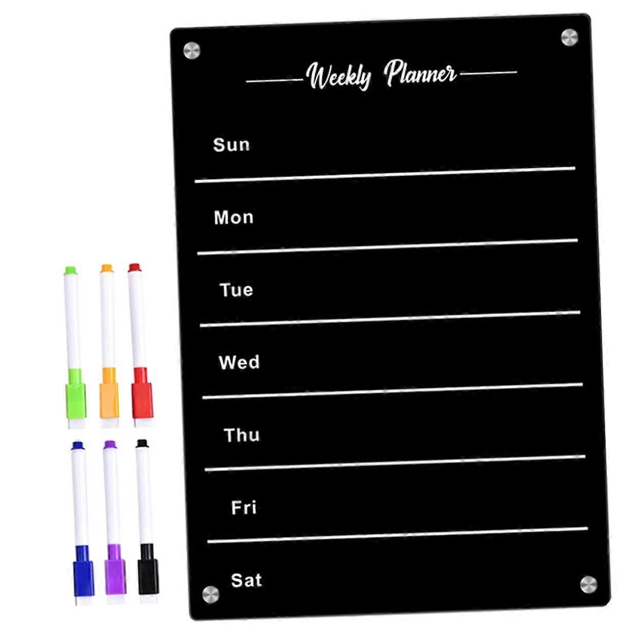 Large Acrylic Magnetic Memo Board Weekly Schedule