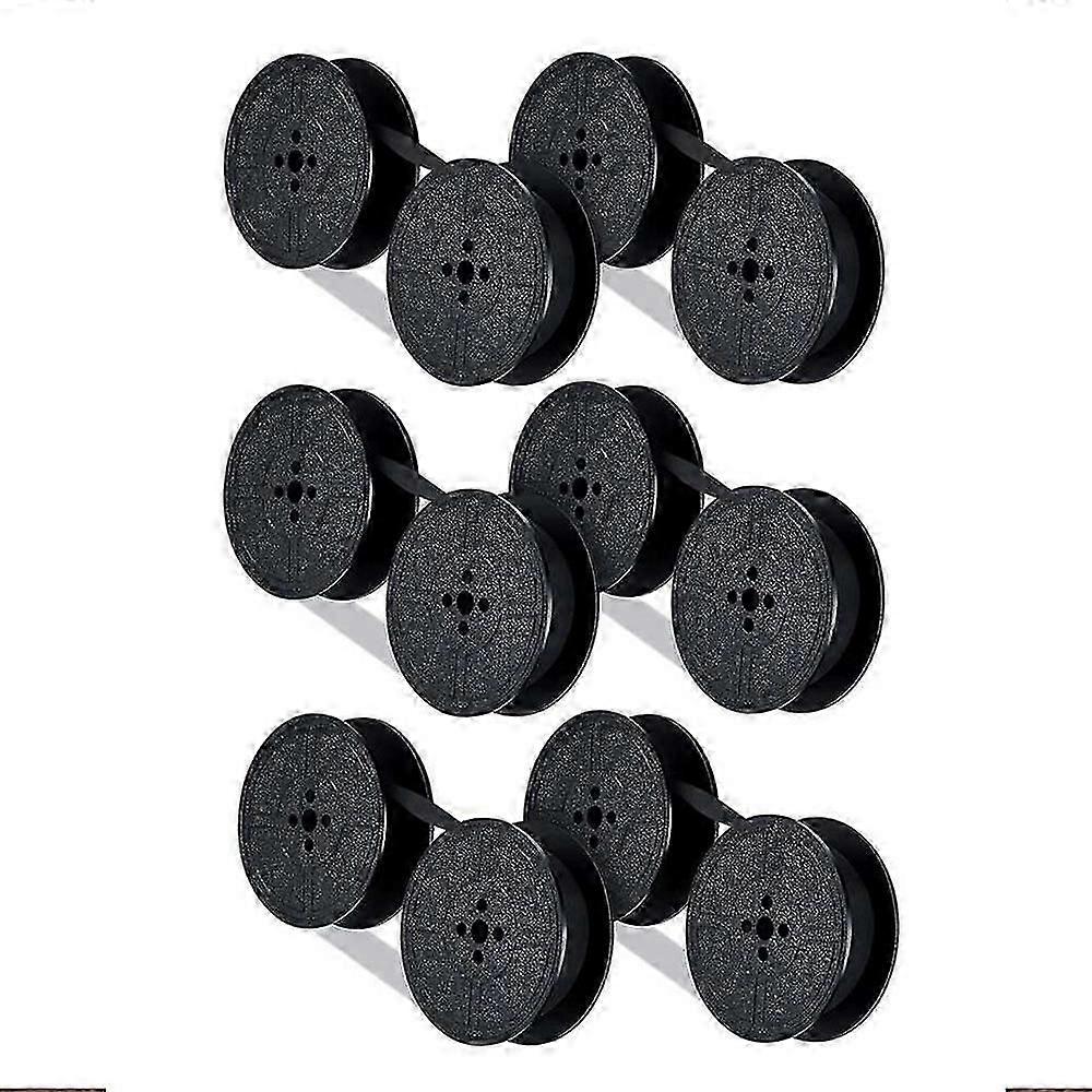 6Pack Typewriter Ribbon Spool Typewriter Ribbon Ink Spool Pack Ink Replacement Part for Typewriter(