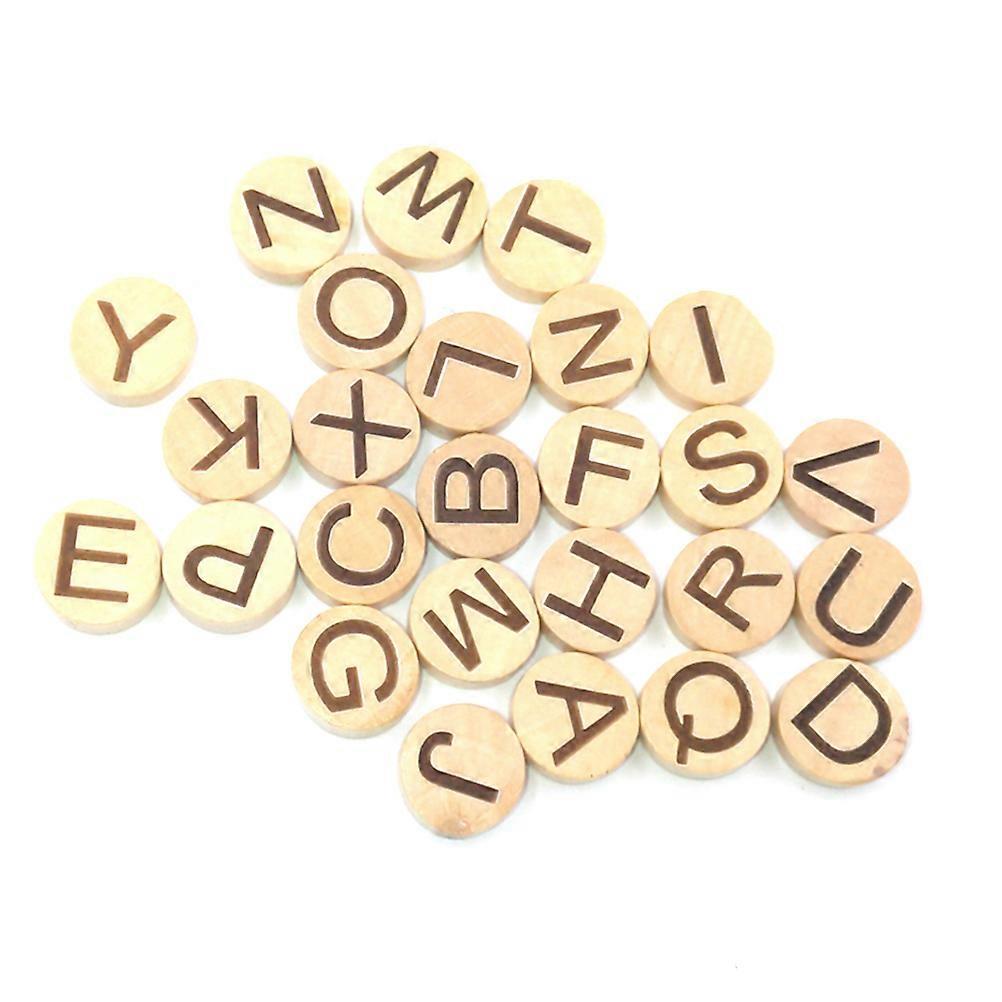 Crafting Wood Letters Blank Wood Discs Chip Multi-Use Alphabet Patches 78Pcs