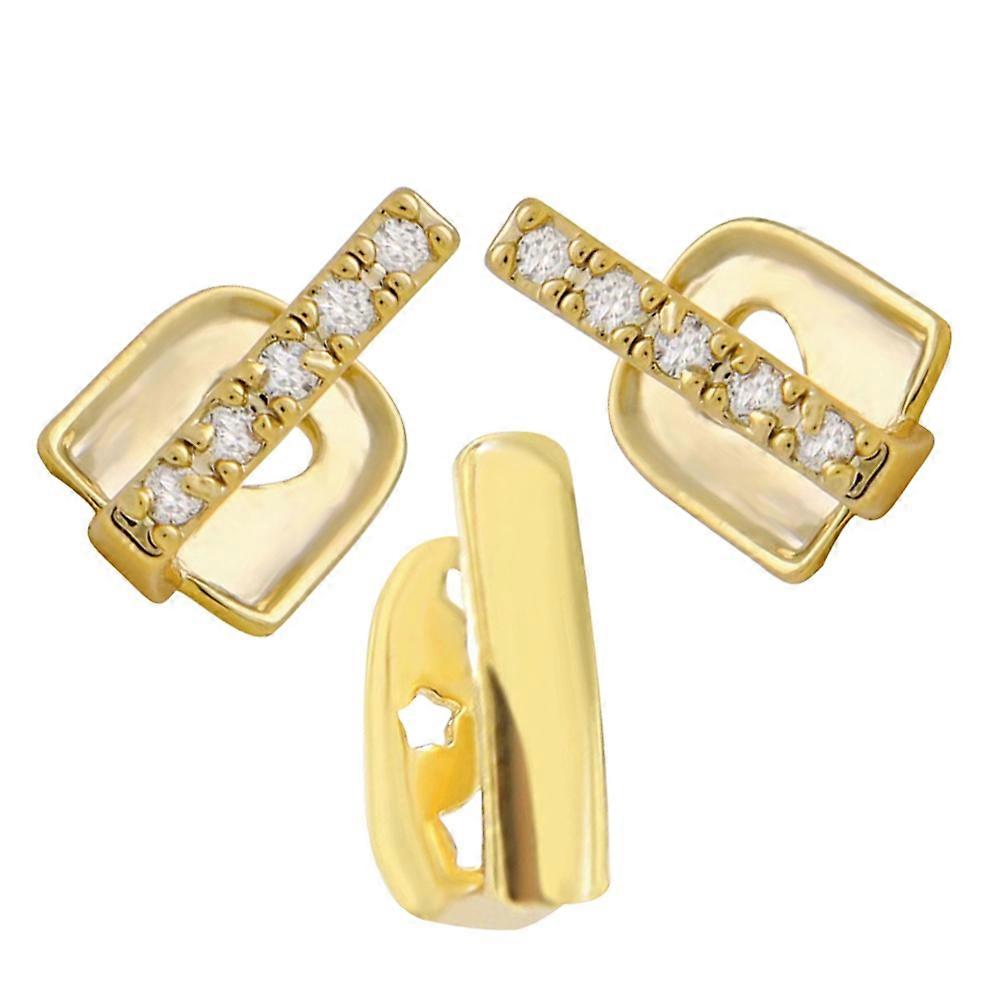 Here's a polished and engaging product description based on your input:
**3pcs Hip Hop Style Metal Teeth Grills – Decorative Jewelry Set for