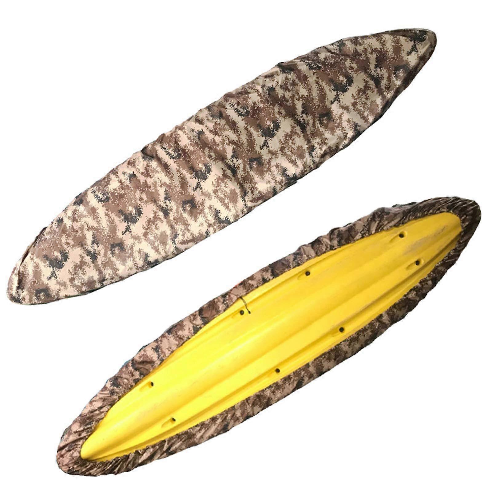 2.1-6M Waterproof Anti-UV Professional Kayak Cover, Oxford Fabric Storage Solution, Desert Color, Fits 5.6-6M Kayaks