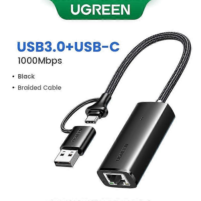 UGREEN USB Ethernet Adapter USB 3.0 Network Card to USB RJ45 Lan for PC Windows 10 Xiaomi Mi Box 3/S