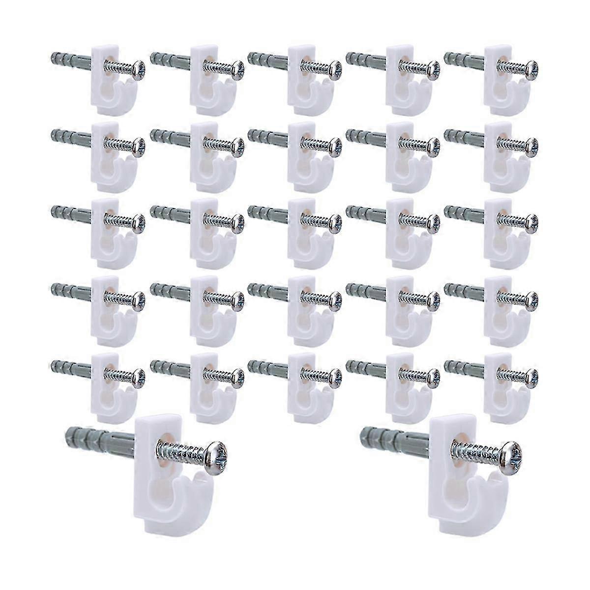 Down Wall Clips- 30 Sets Wire Shelf Brackets Loop Clips-Closet