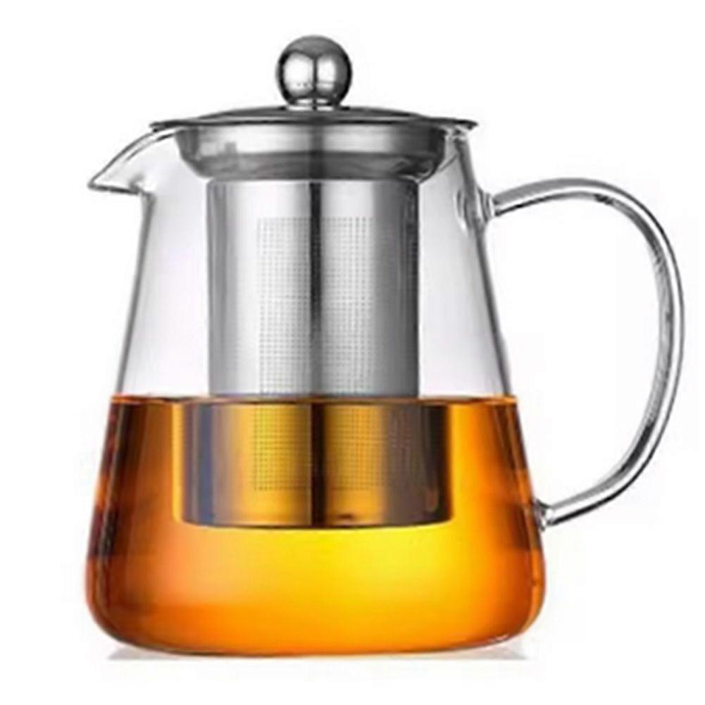 Heat Glass Teapot with Stainless Steel Tea Stra Flower Kettle Teawareiner Infuser Set Puer Oolong P