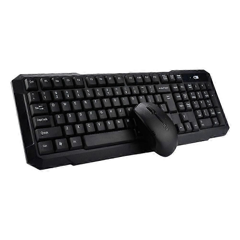Slim Wireless Keyboard & Mouse Set - Space-Saving UK Layout for Workstations
